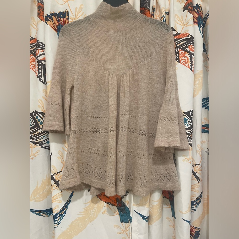 Size S Feather Bone by Anthropologie Knit Blouse